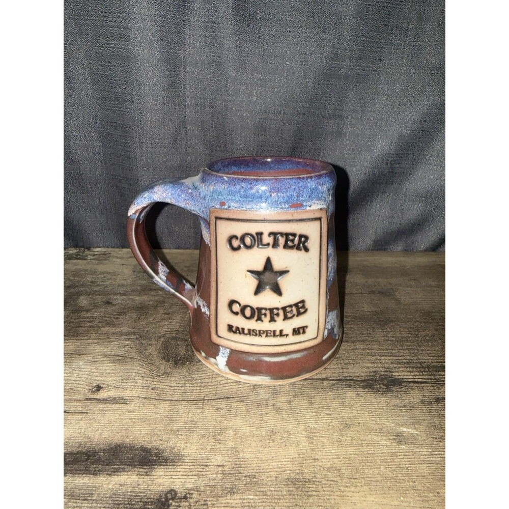 Whitefish Pottery Colter Coffee Mug 2014 Handmade Montana Stoneware